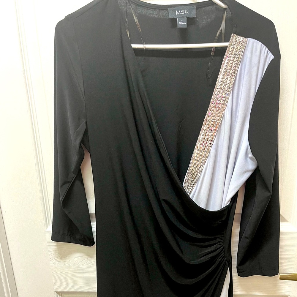 Black& white evening dress